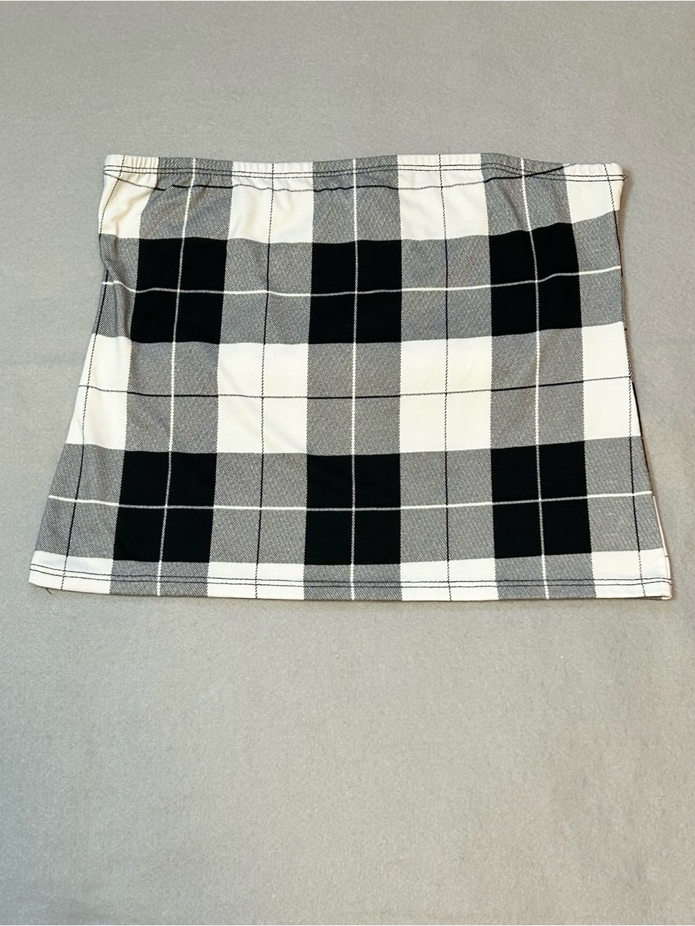 Rue21 Black & White Plaid Tube Top Size XL